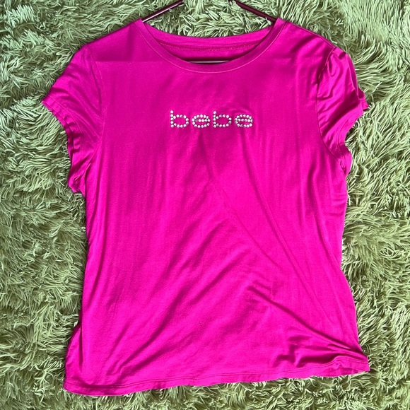 Bebe Fuchsia Short Sleeve Tee - Picture 1 of 3